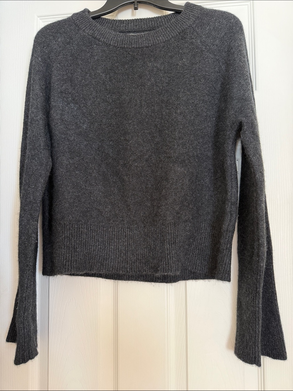 Rachel Zoe Dark Gray Crewneck Cashmere Sweater
